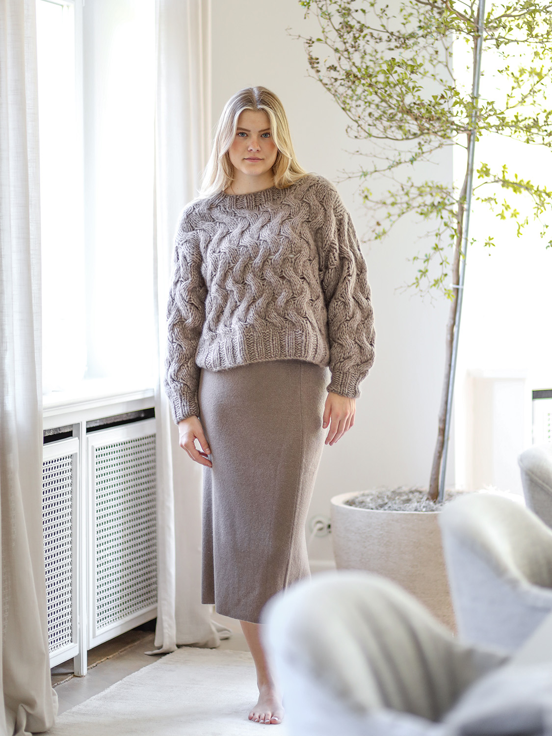 Iris von Arnim Hedi - Cashmere and silk sweater taupe XS/S Iris von Arnim Hedi - Cashmere and silk sweater taupe XS/S
