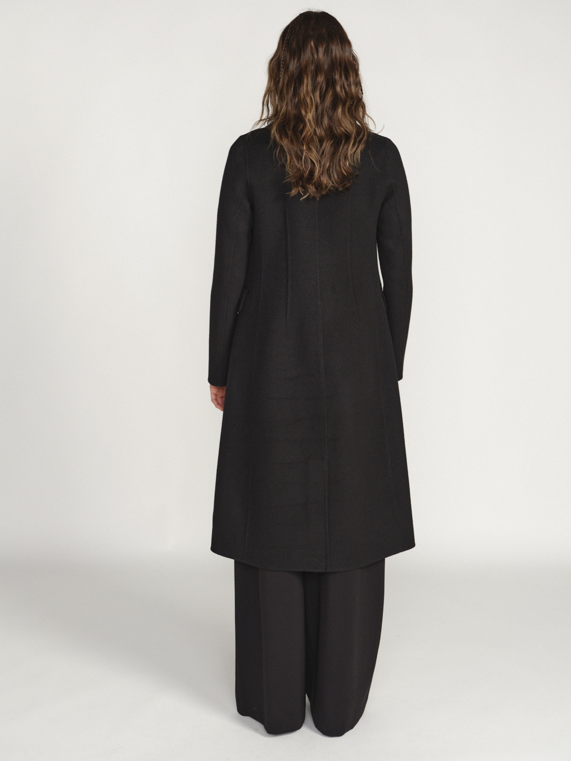 Arma Sao Paulo – Klassischer Mantel mit Knopfleiste aus Wolle schwarz 36