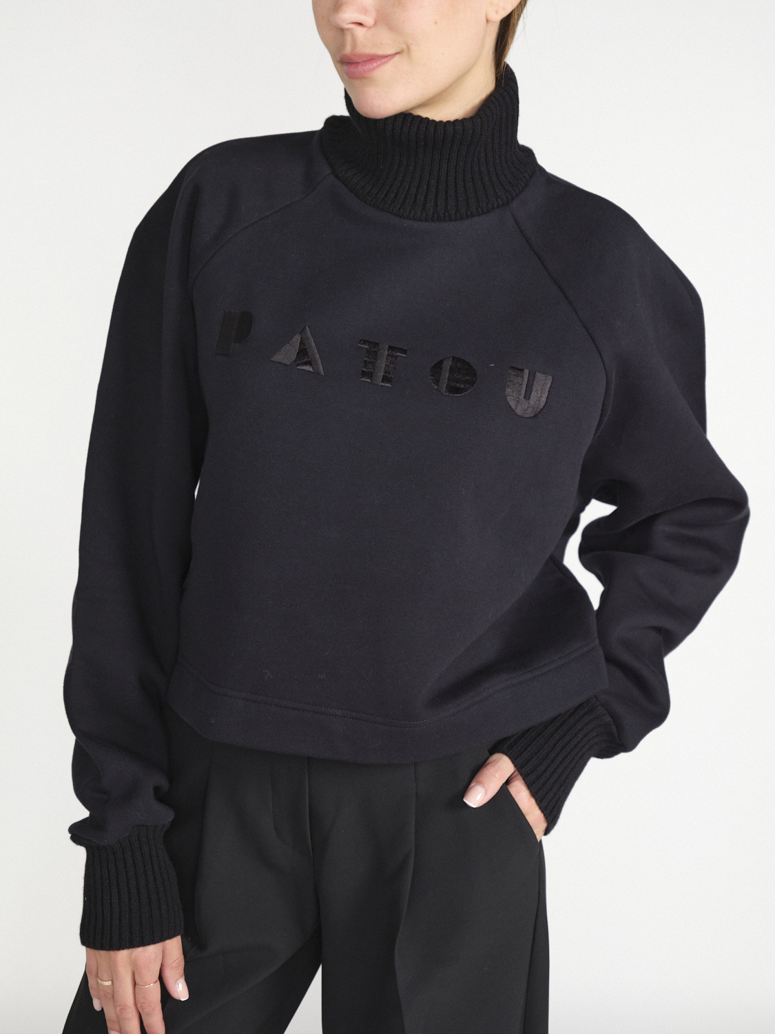 Patou Sweatshirt aus Baumwolle   schwarz M
