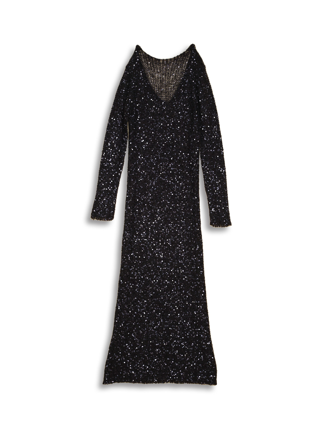 Long sleeve midi dress with sequin design