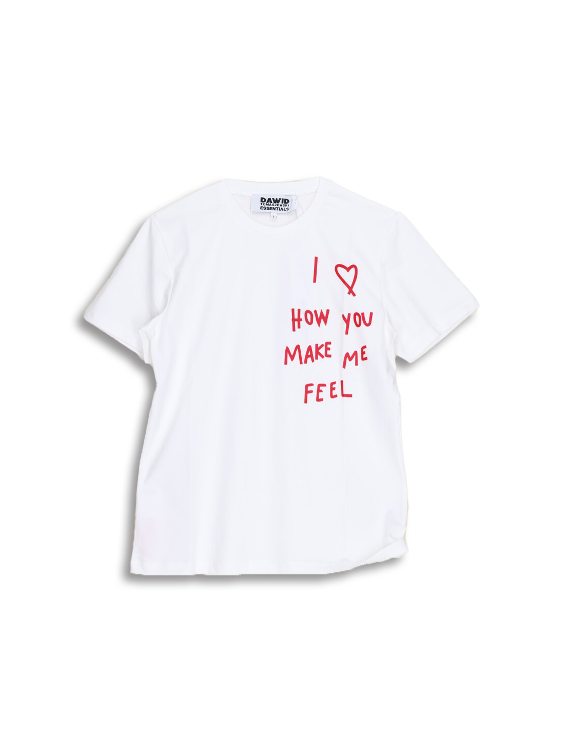 Crew neck t-shirt with slogan on the chest