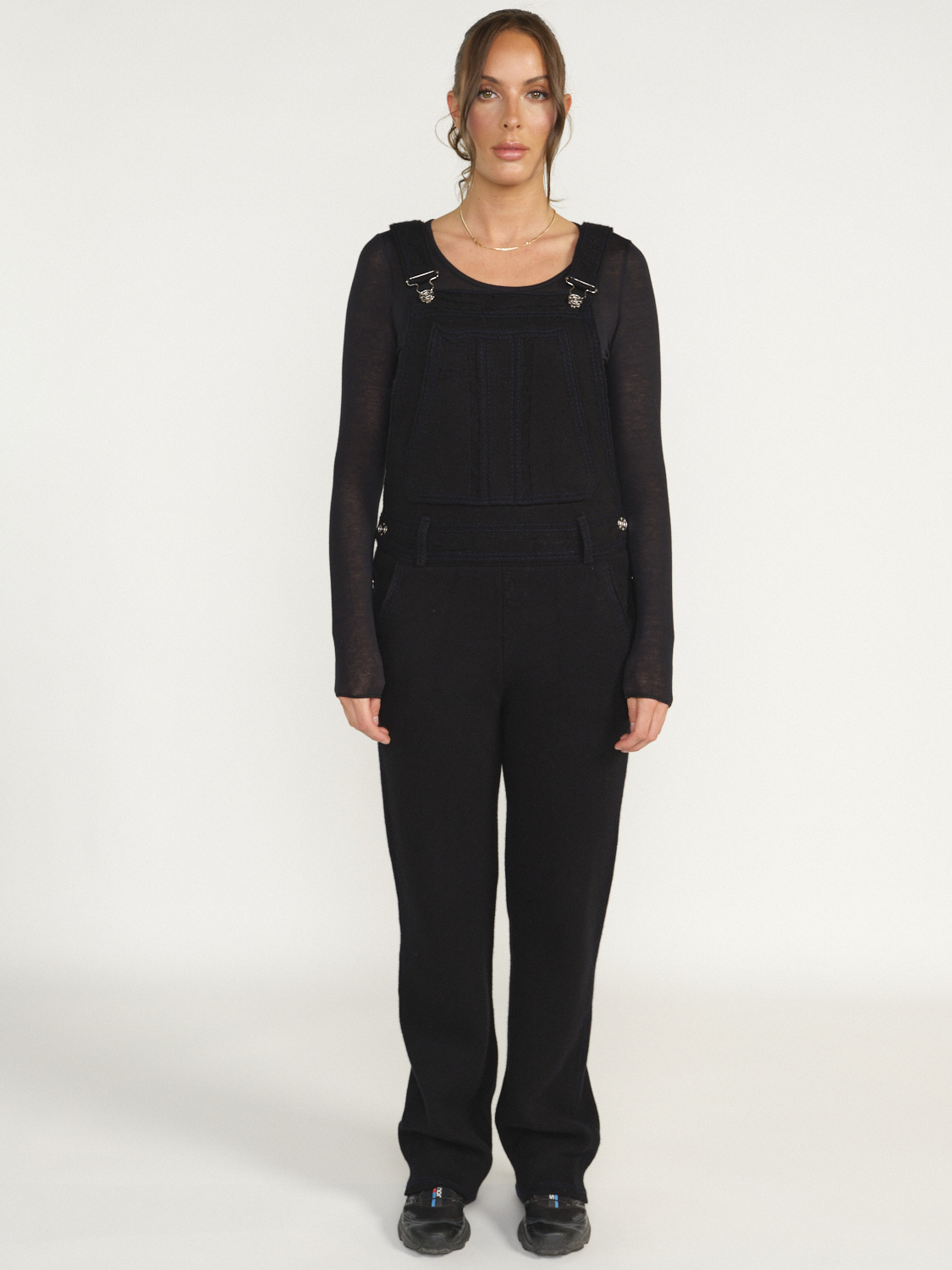  Jumpsuit with embroidery -  Embroidered jumpsuit with decorative buttons  