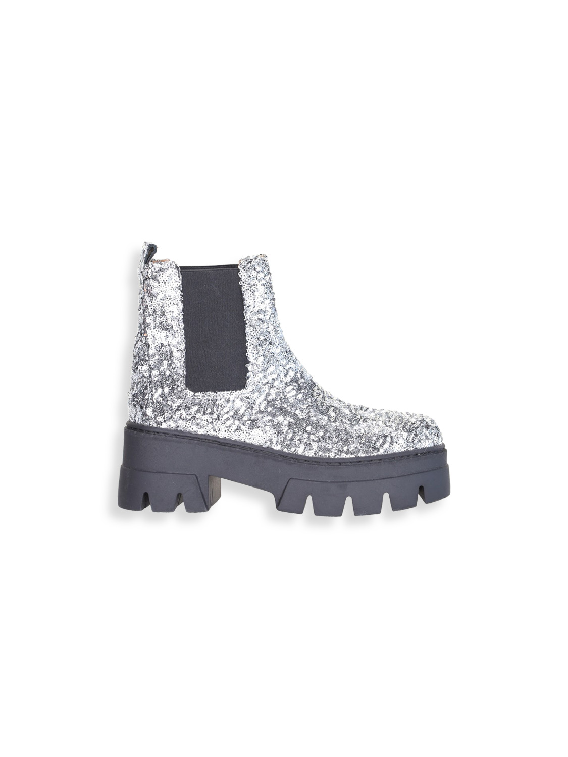 Bottines avec motif à paillettes