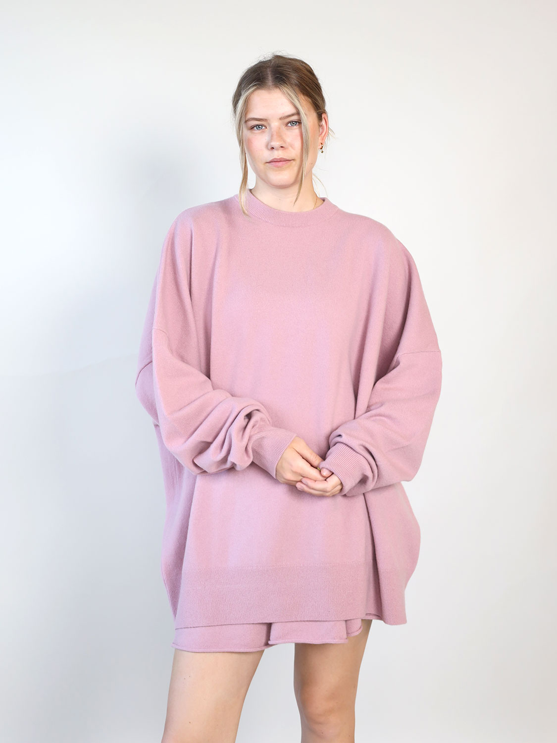 Extreme Cashmere N°246 Juna – Oversized Cashmere Pullover   rosa Taille unique