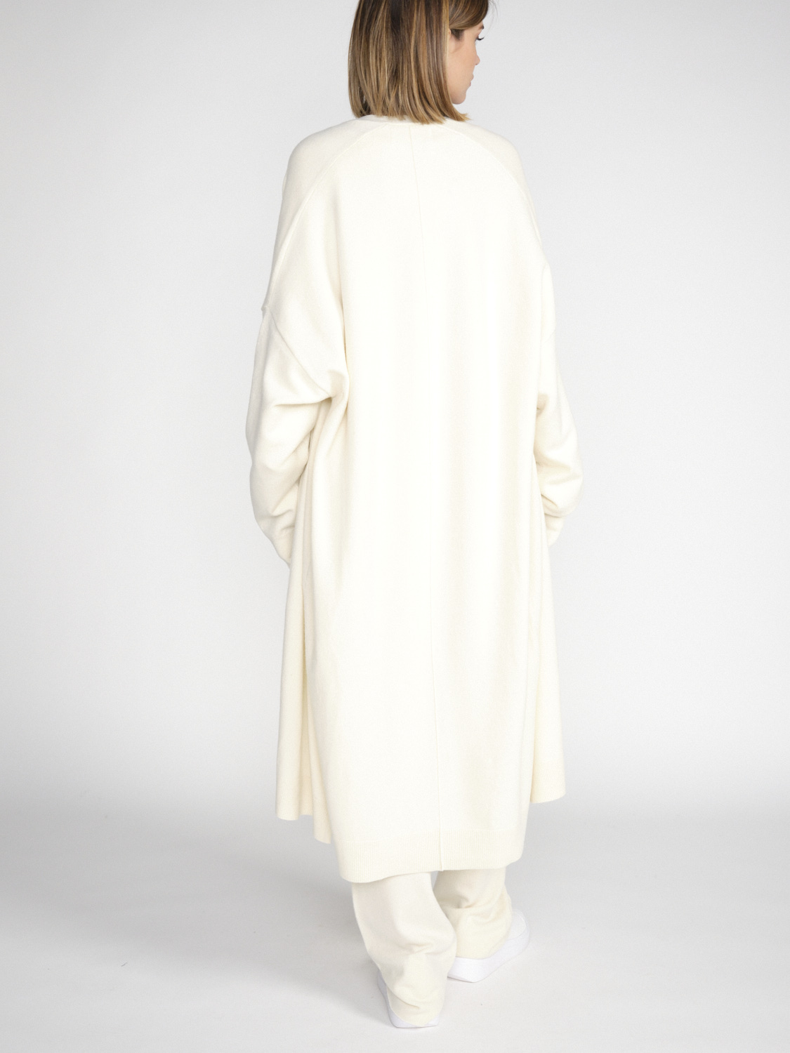 Extreme Cashmere N°61 Koto - Long cashmere cardigan  creme One Size
