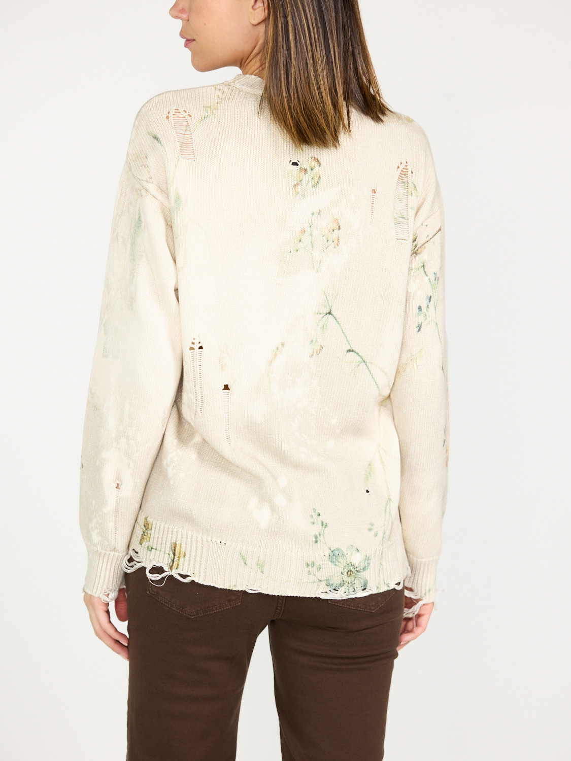 R13 Printed Boyfriend Sweater creme XS R13 Printed Boyfriend Sweater creme XS