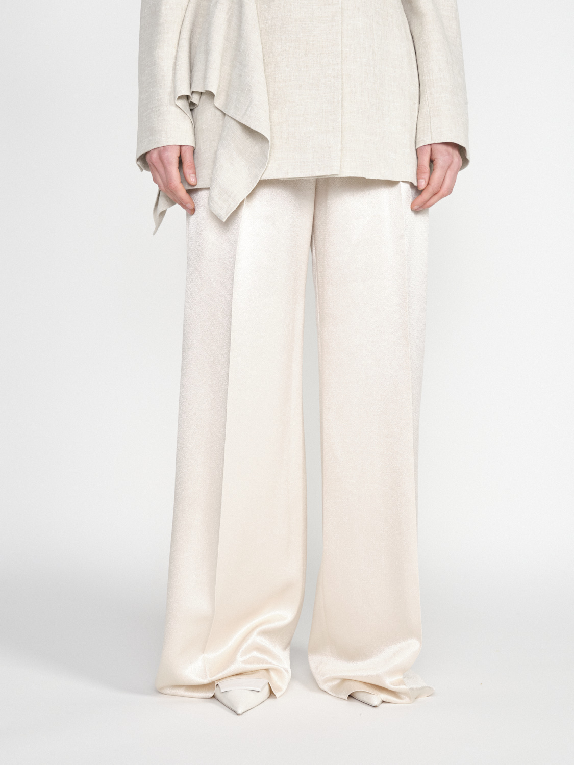 Sly010 Flora Schimmernde Hose mit weitem Bein creme 38