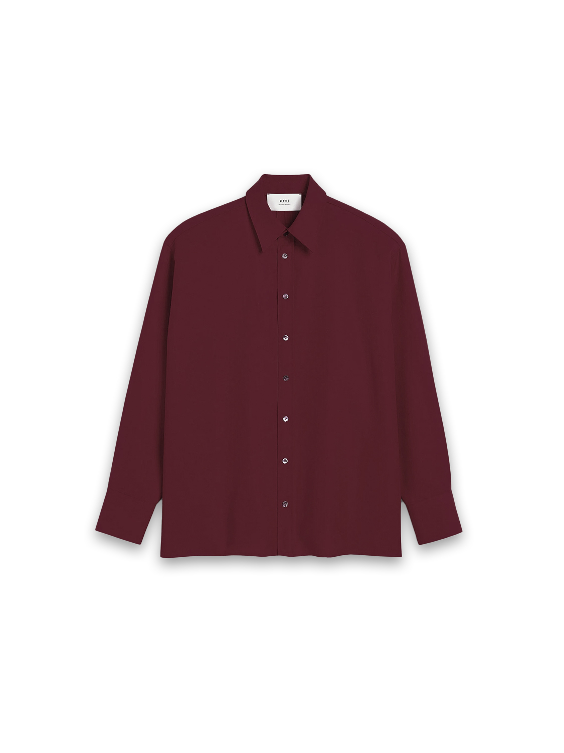 Back Slit - Loose Shirt ade from flowing Wool Canvas 