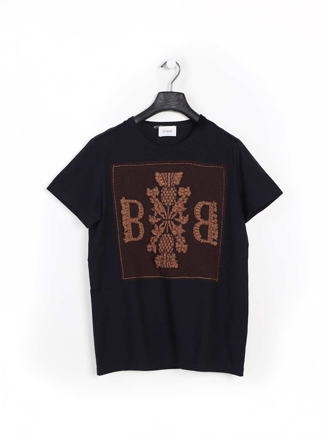 Baumwoll-T-Shirt mit Kaschmir-Applikation 