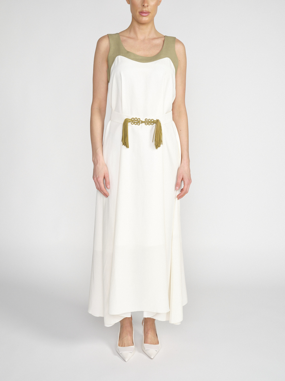 Antonia Zander Mawi – midi dress made of a cotton-silk mix  creme XS