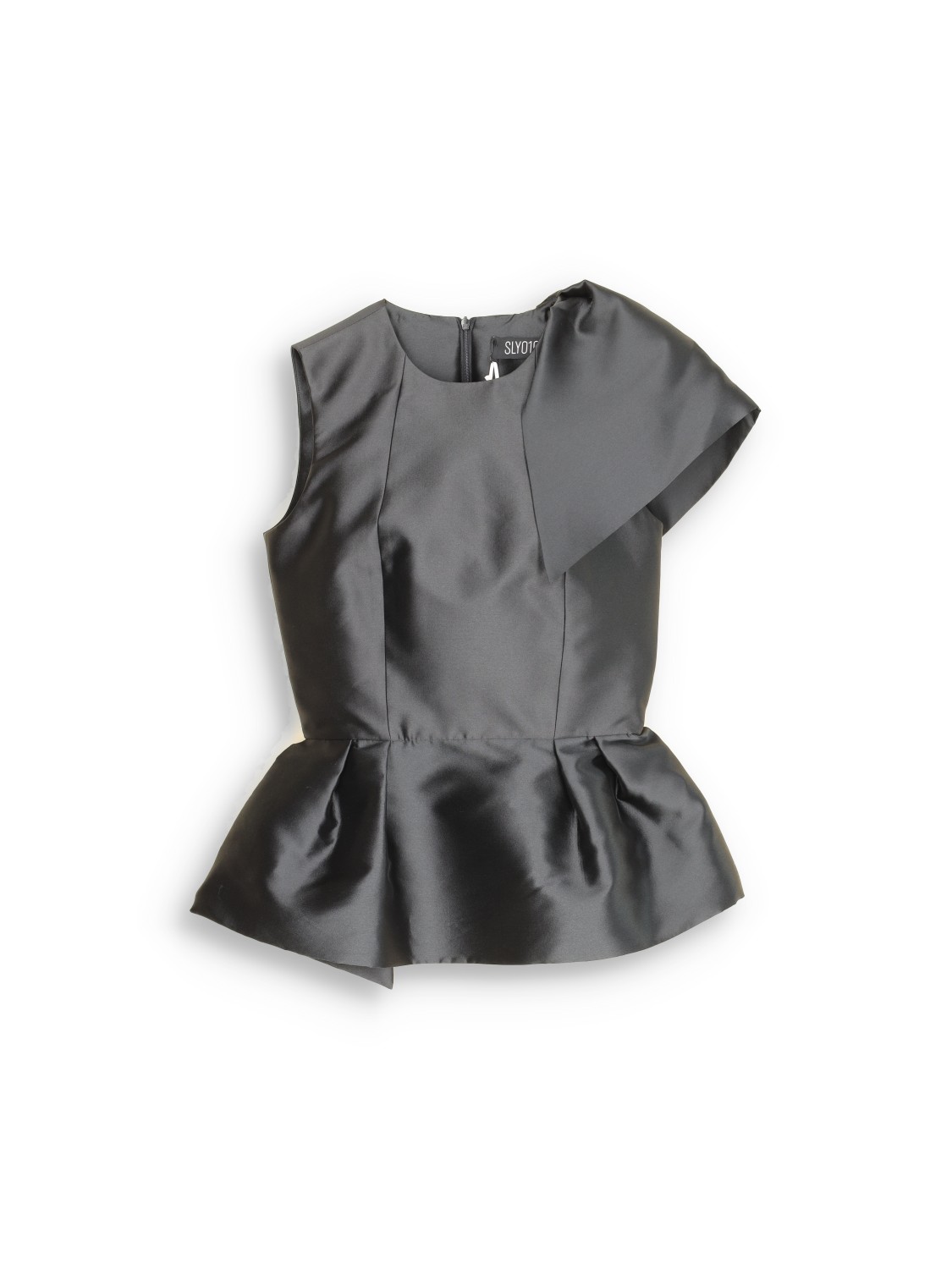 Top Tabea - fitted top with draped shoulder 
