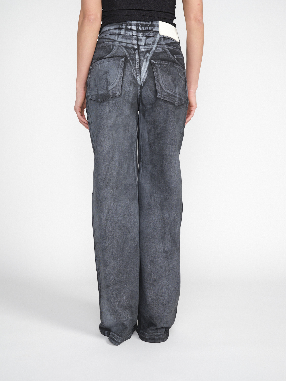 Ottolinger Double Fold - Oversized jeans in cotton blend  grey XS