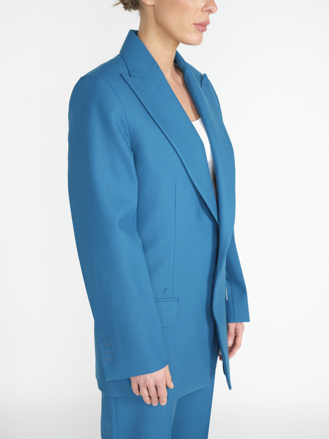 Victoria Beckham Label - Oversized blazer  petrol 36