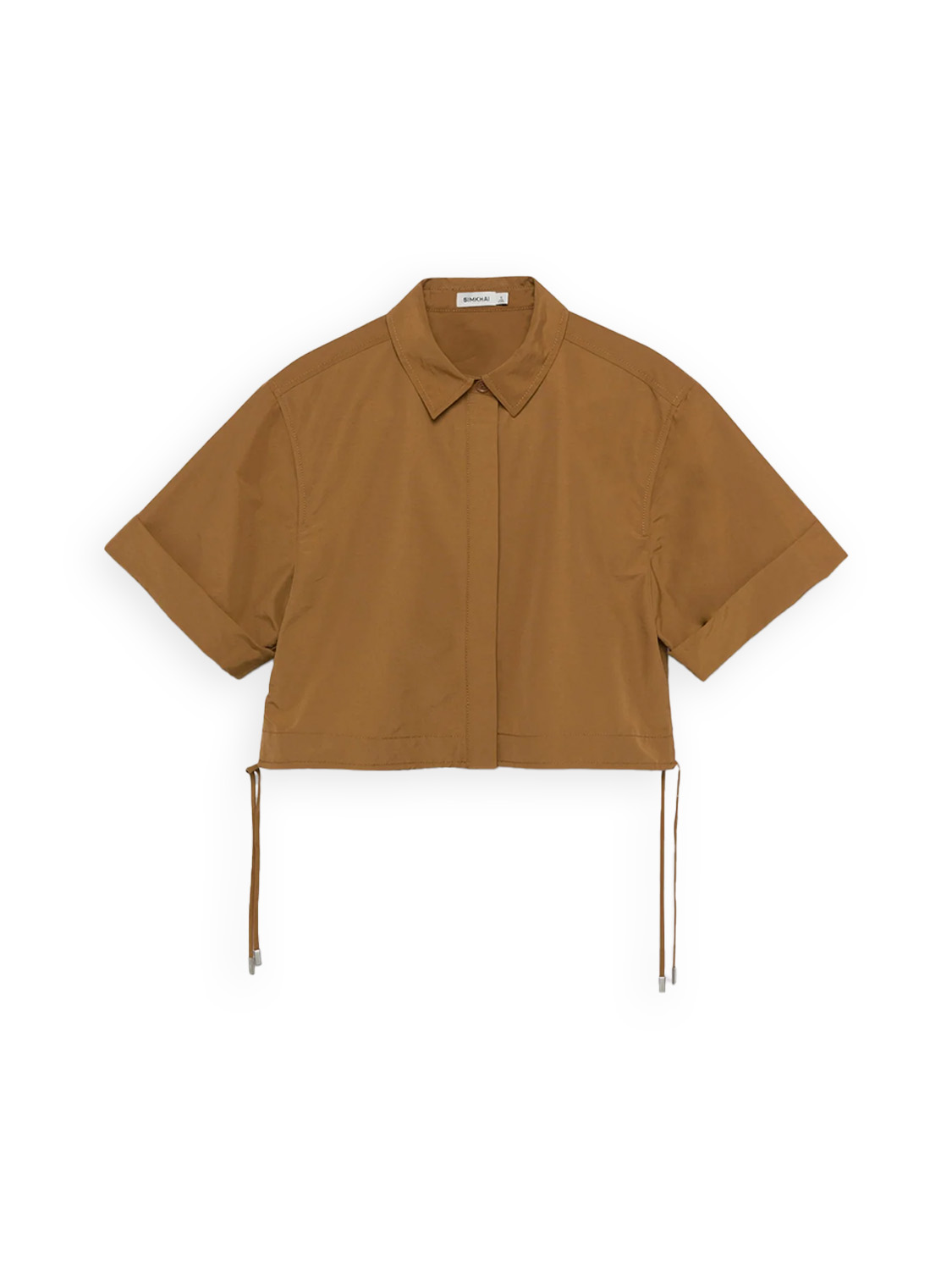 Ryett – short sleeve top in caramel hue 