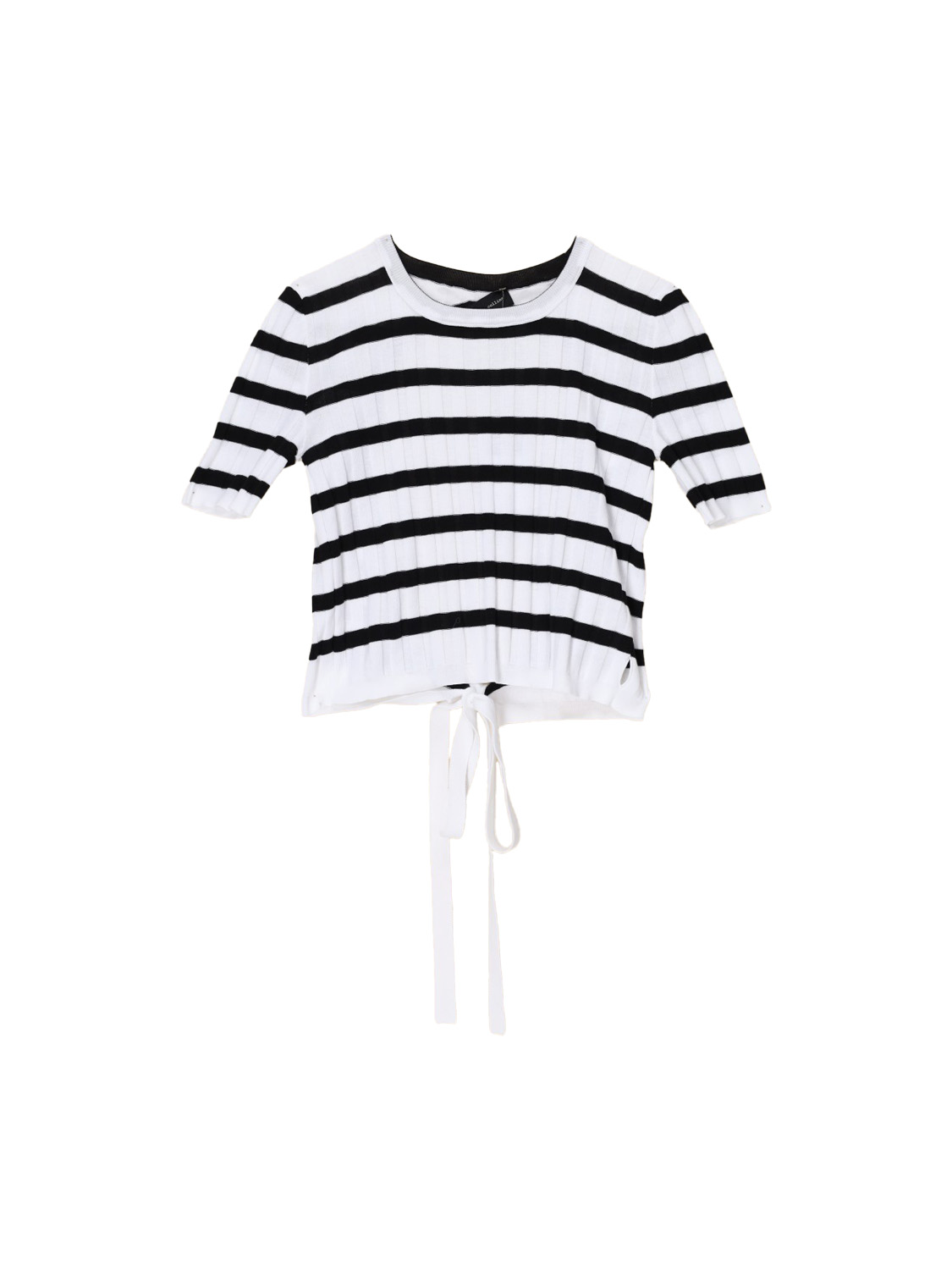 MC Riga – Striped cotton shirt with wide back neckline 
