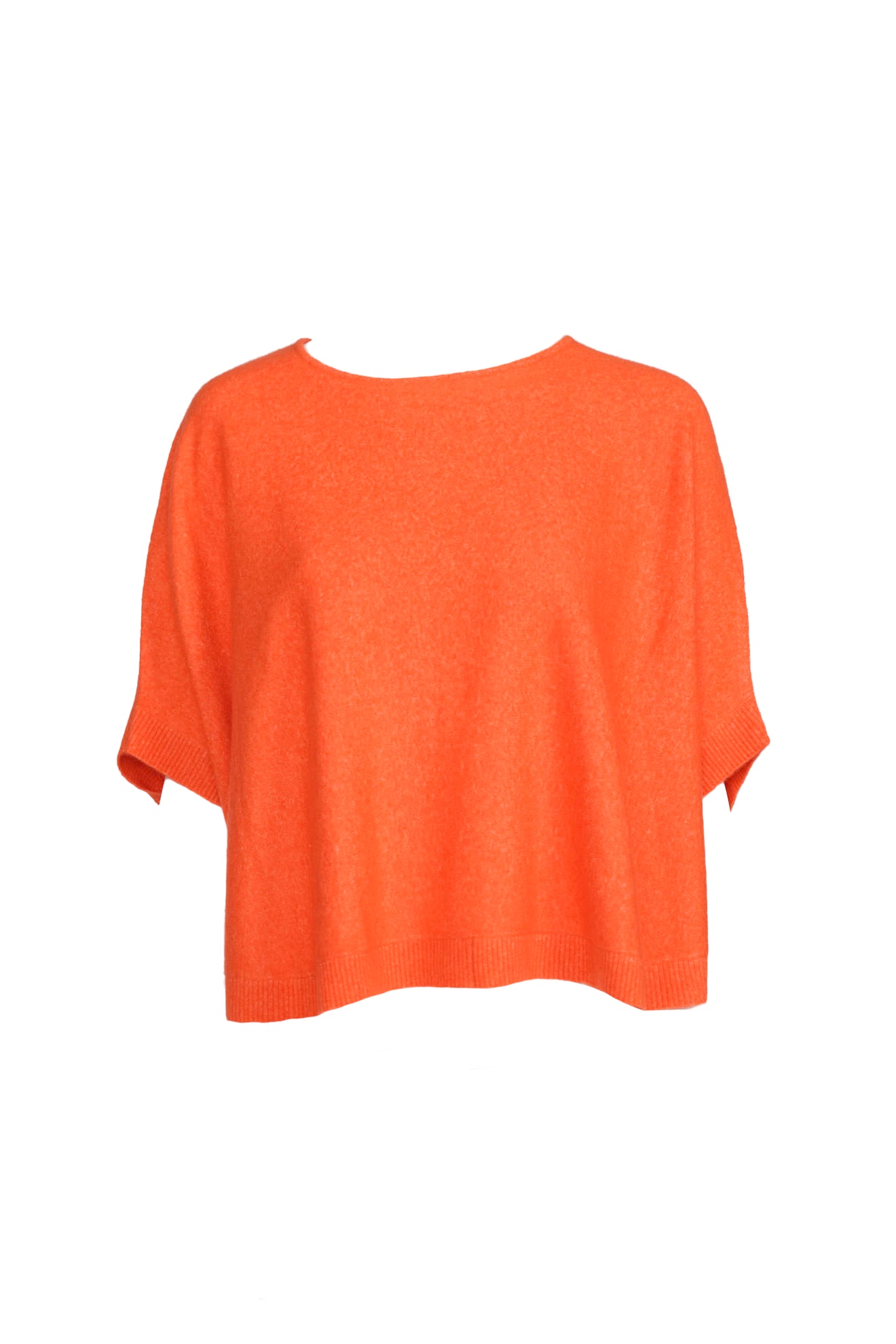 Darby - Maglia a mantella in cashmere arancione S