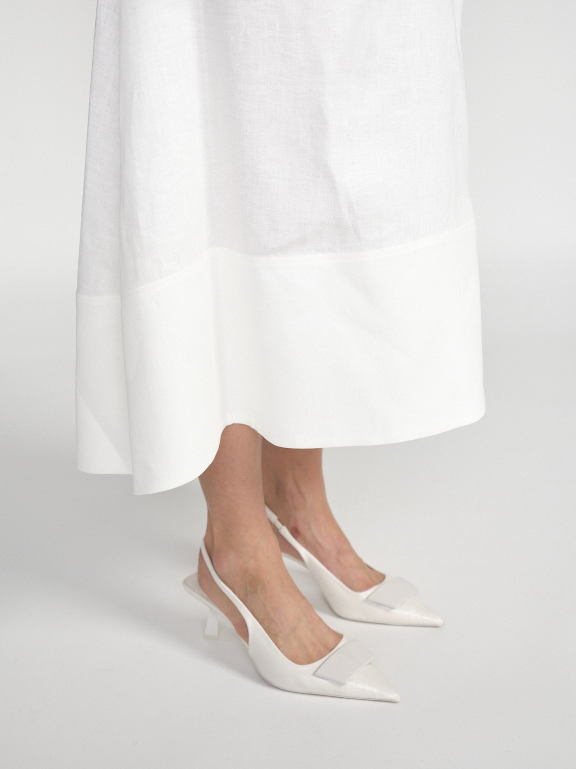 Iris von Arnim Lelita – linen midi skirt  white 38