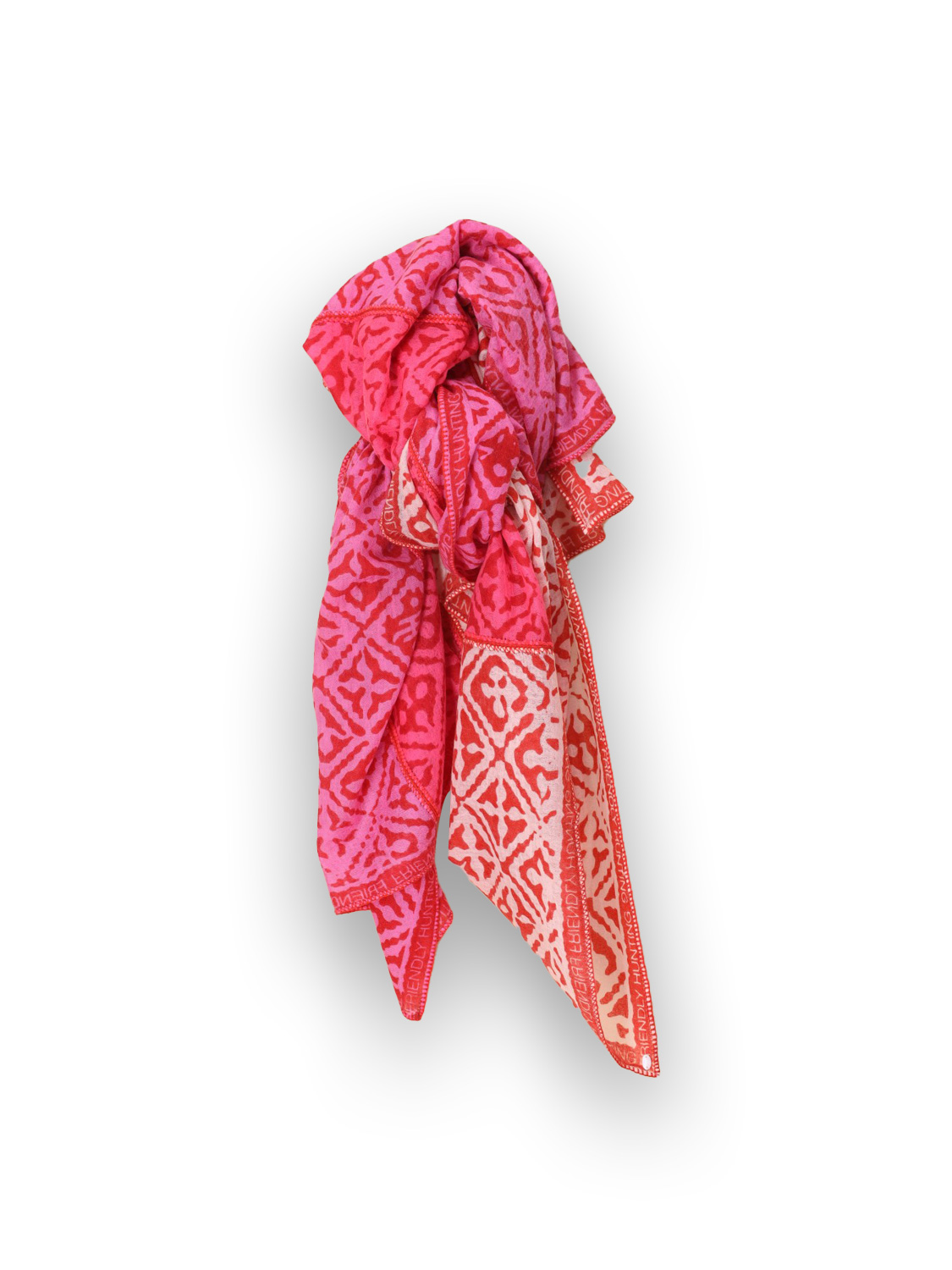 friendly hunting Patch Women – scarf made of cashmere  red One Size