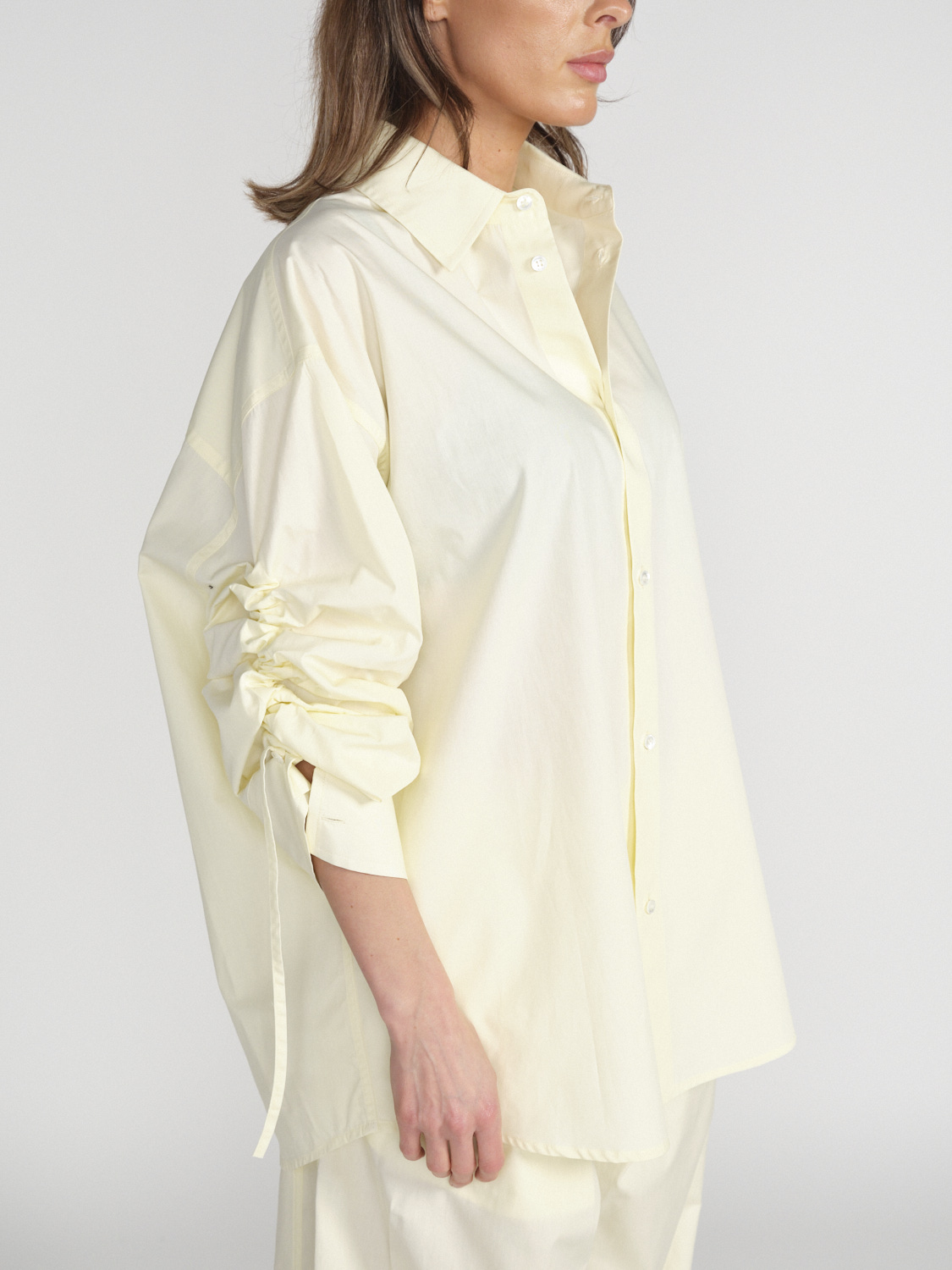 Darkpark Keanu - Camicia oversize in popeline di cotone  giallo S