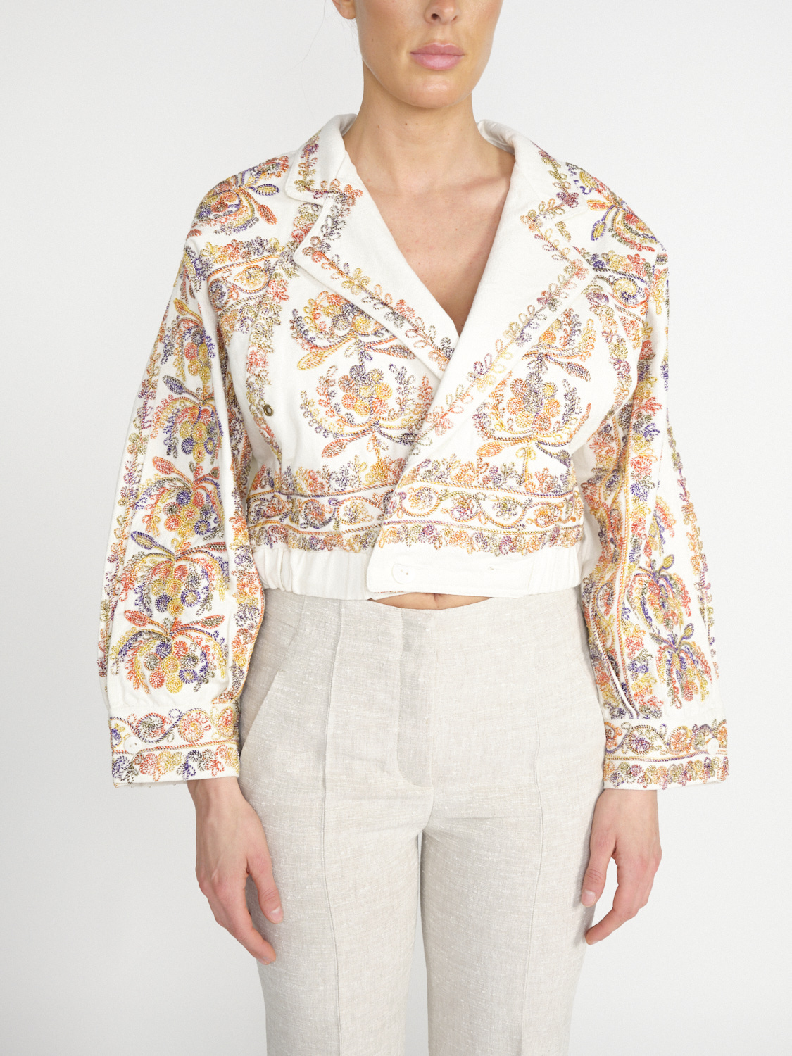 Antik Batik Neil Jacket – Short jacket with embroidery  creme 36