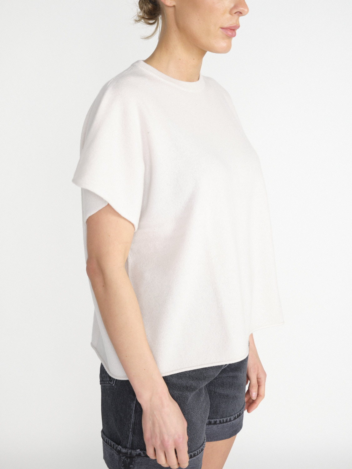 Extreme Cashmere Alma – Ärmelloses Oversized Shirt aus Cashmere   creme Taille unique