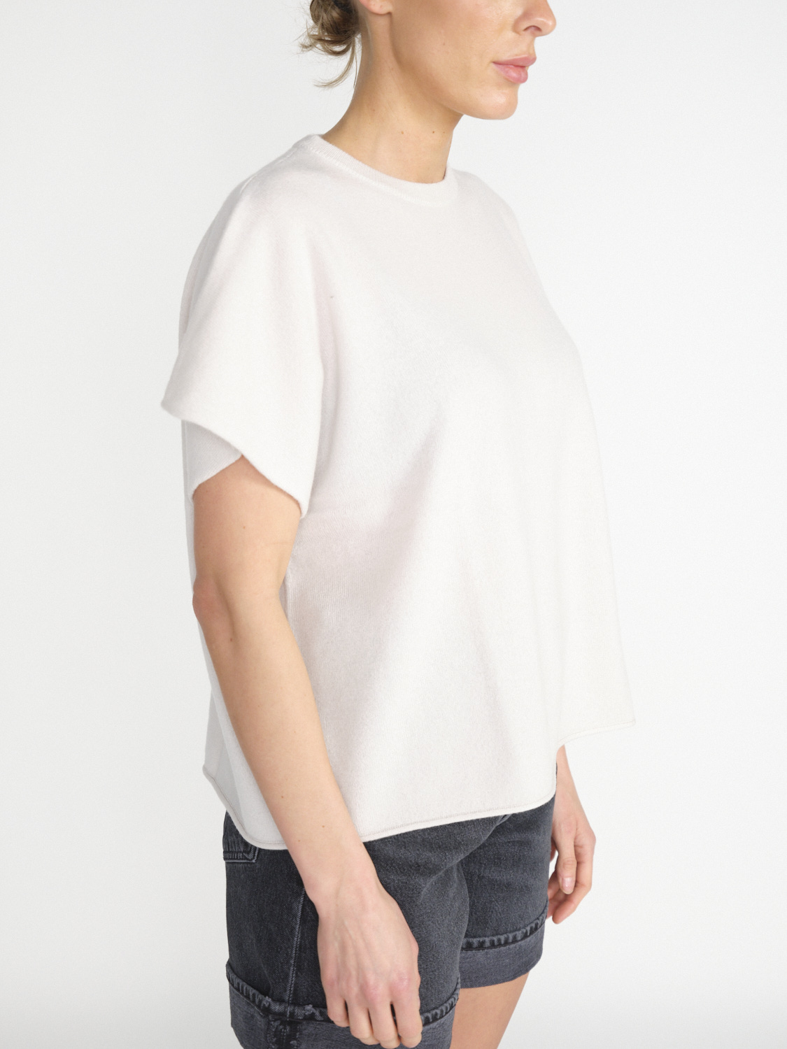 Extreme Cashmere Alma – Ärmelloses Oversized Shirt aus Cashmere blau One Size