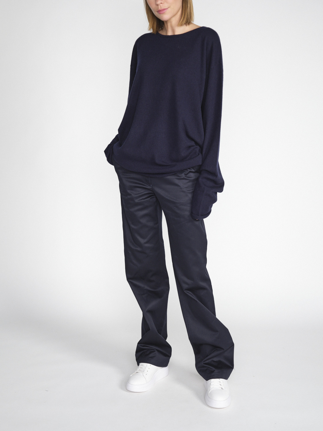 Extreme Cashmere N° 314 Pisces – Leichter Pullover aus Kaschmir   marine One Size