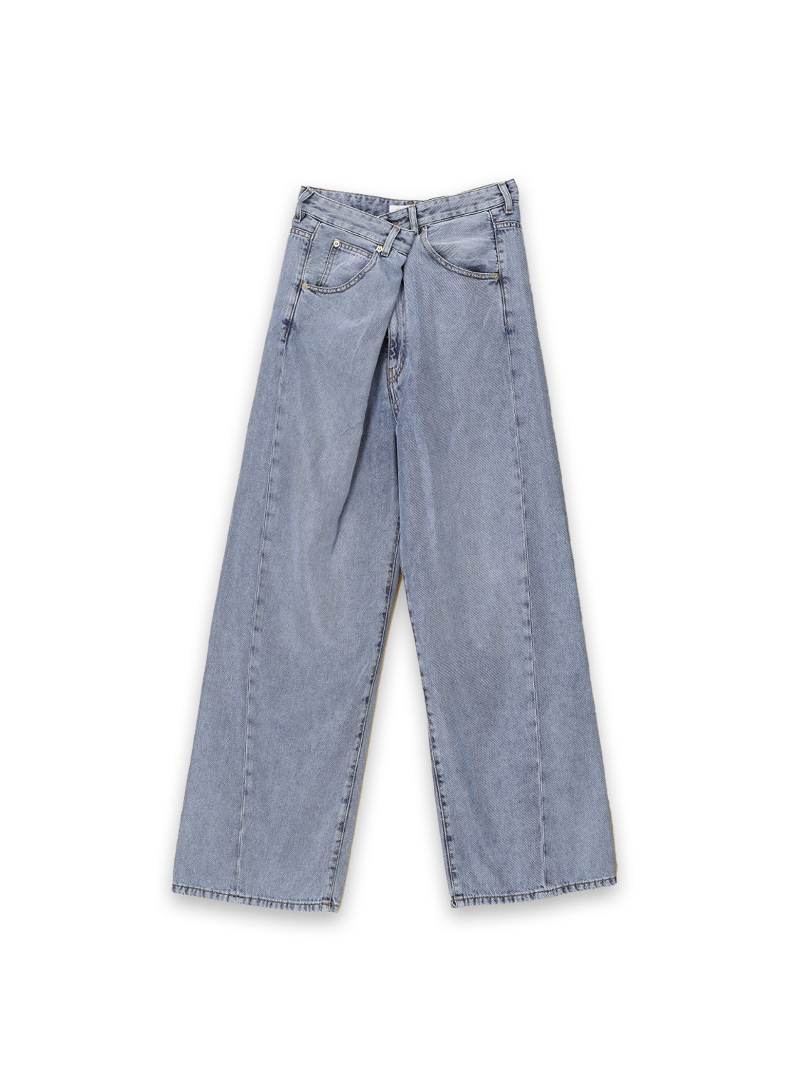 Ines - Wide-Leg Jeans mit Cross-Over-Bund von Darkpark