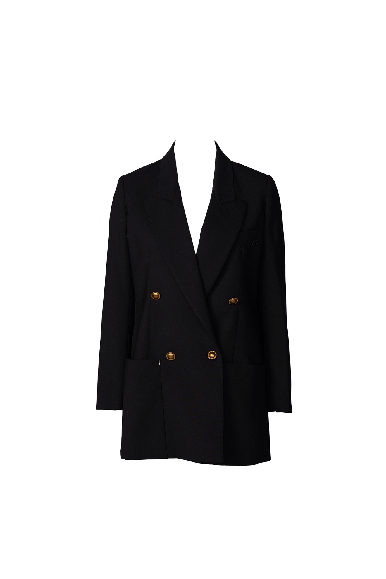 Lorena Antoniazzi Double breasted blazer with large front pockets black 36