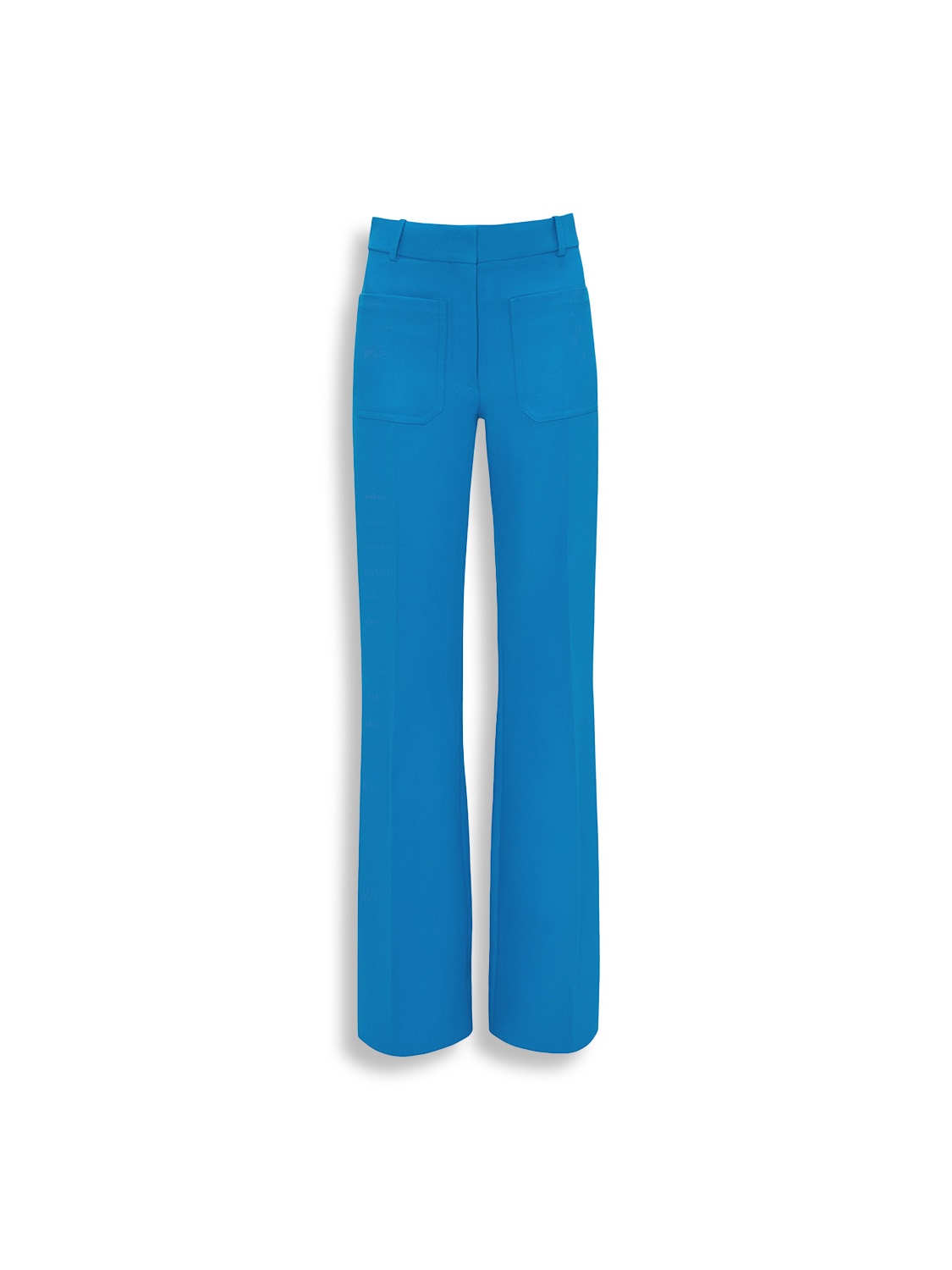 Victoria Beckham Alina Tailored Trousers - Trousers with patch pockets with wide leg blue 38