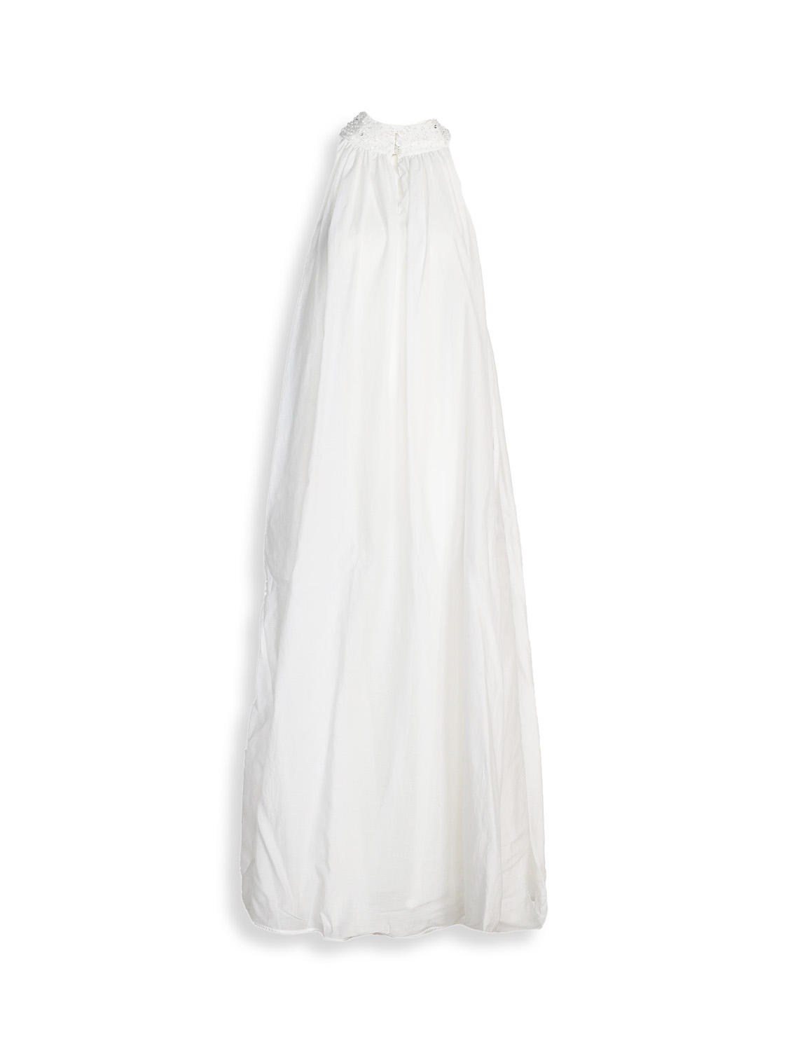 Sleeveless maxi dress with silk