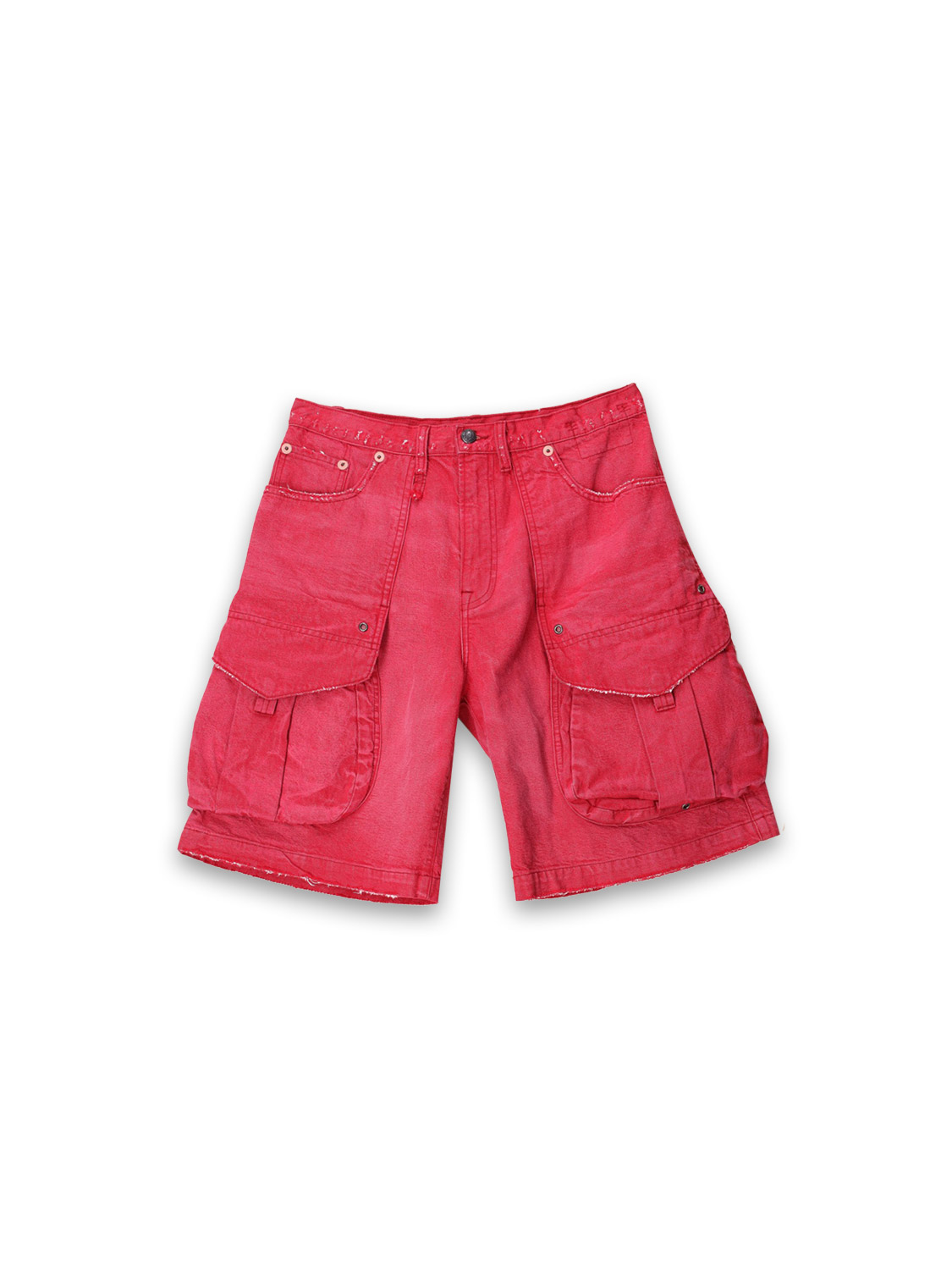 Multi Pocket Baggy Cotton Pants 