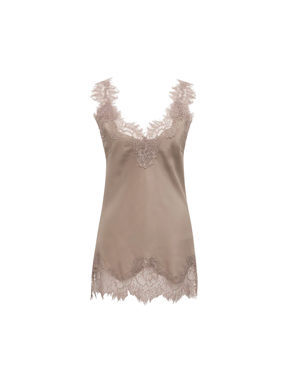 Megan silk top with lace details 