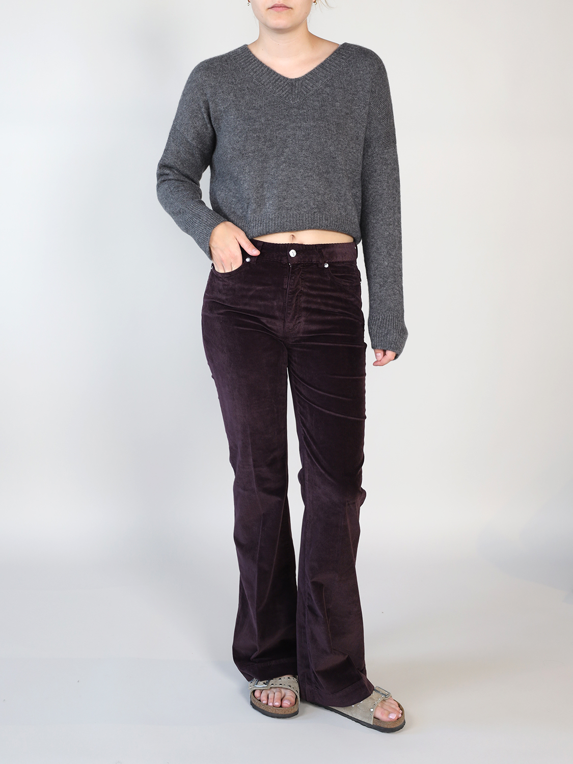 nine in the morning Tim Chino - corduroy jeans bordeaux 31