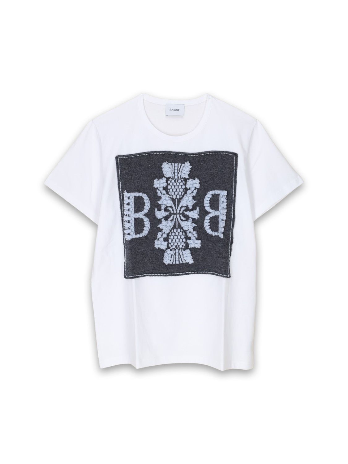 Cotton-t-shirt with cashmere application 