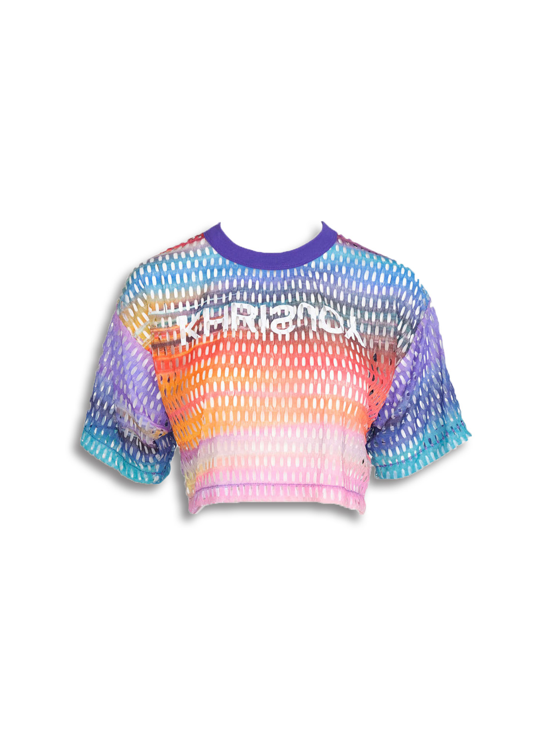 Boxy T-shirt sporty with hole design