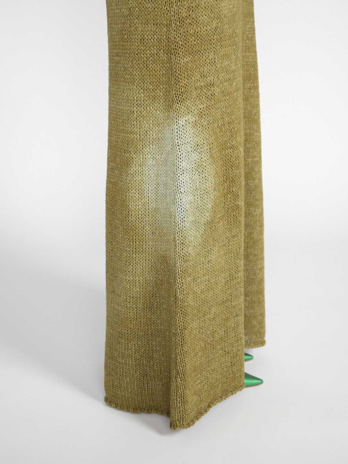 Roberto Collina Senza - Maxi knit dress with color gradient  green S