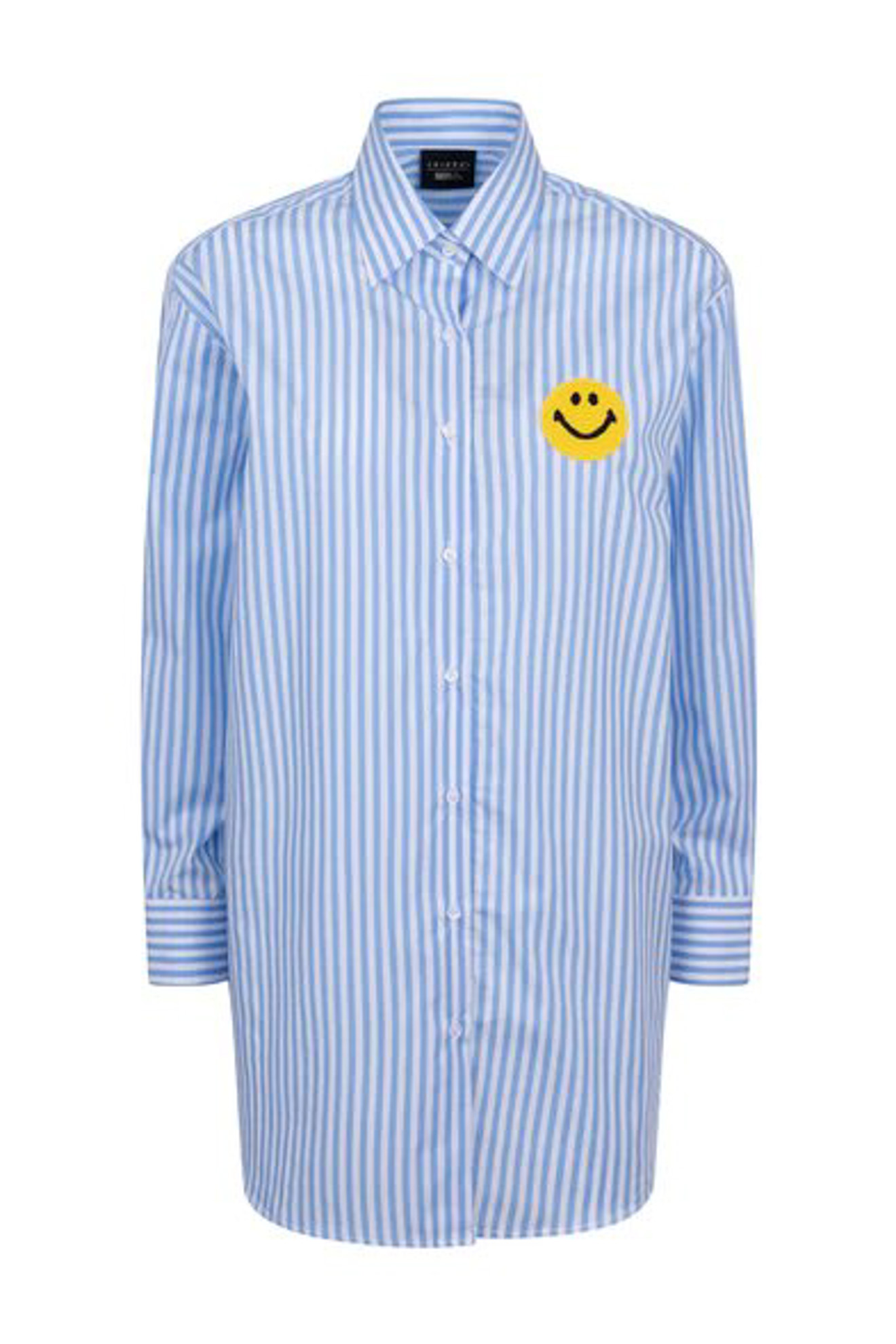 Smiley Striped Cotton Poplin Shirt
