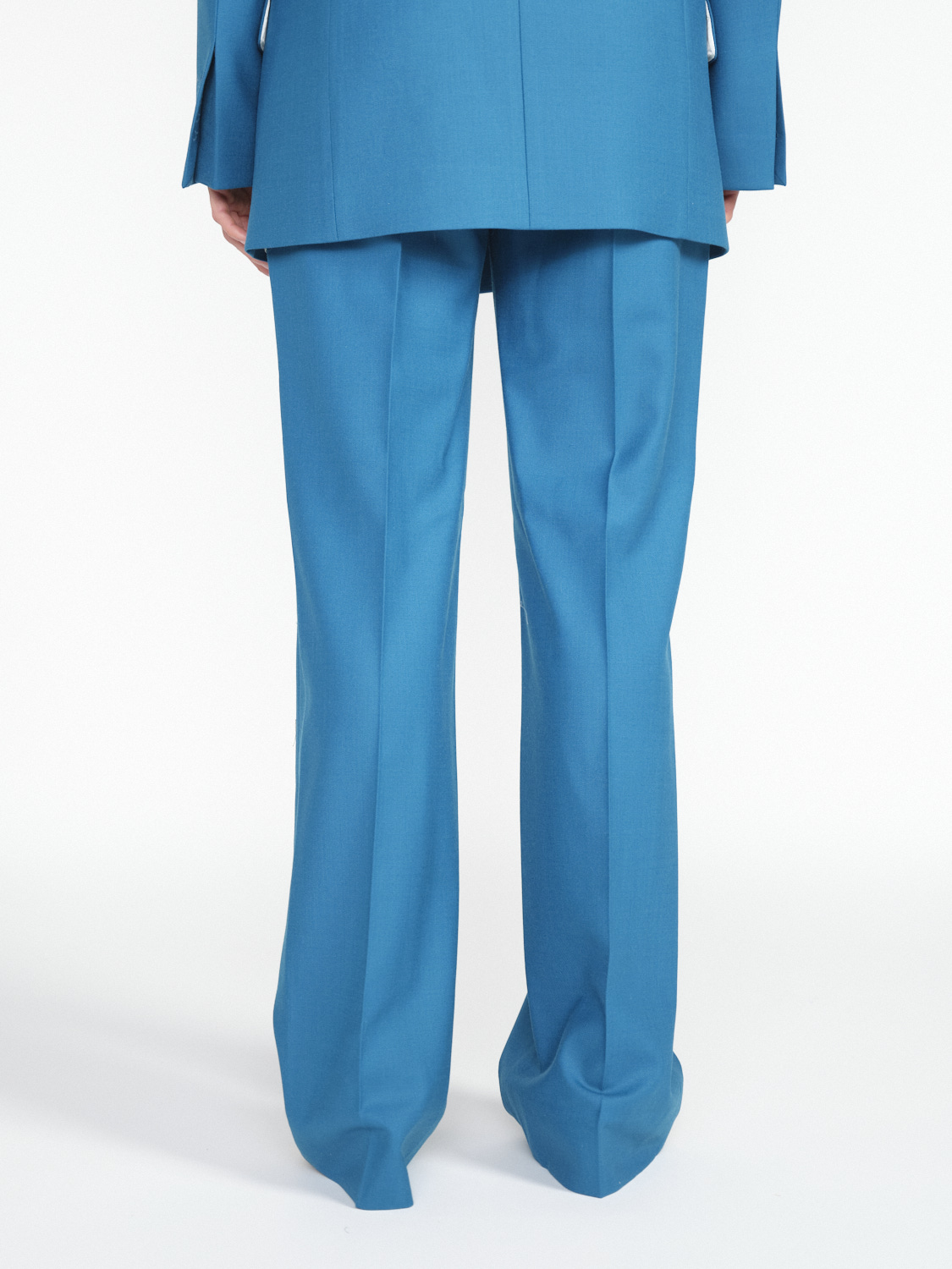Victoria Beckham Pleated trousers with pockets  petrol 36