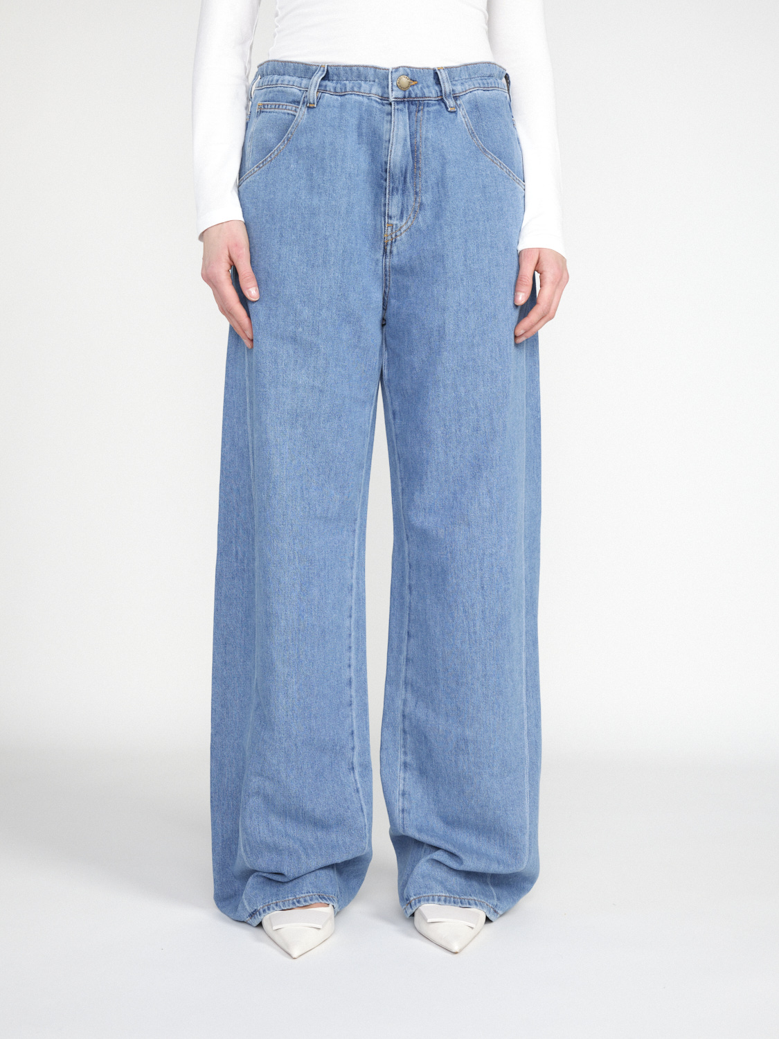 Darkpark Iris Paper Denim – wide leg denim made from a cotton mix  blue 26