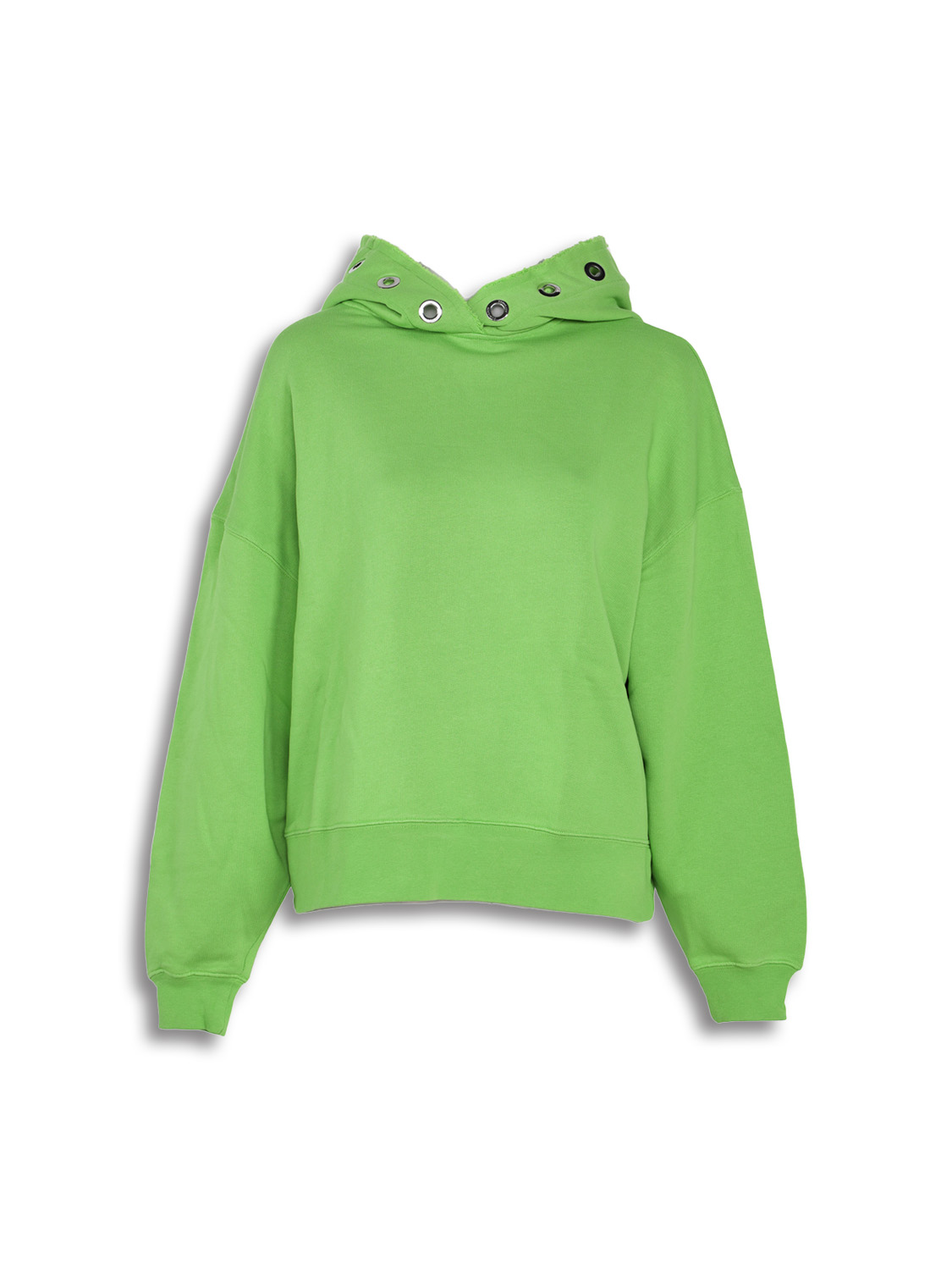 Hooded sweatshirt with hole details on hood 