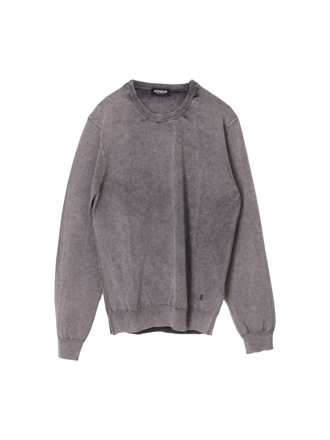 Girocollo – Light cotton sweater with washed effects 