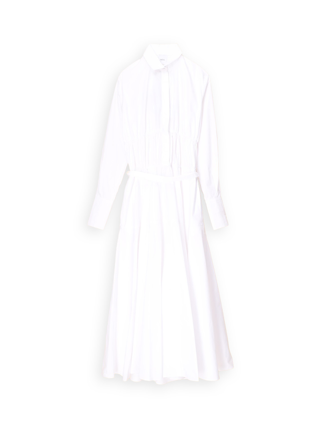 Poplin maxi dress with wide skirt 