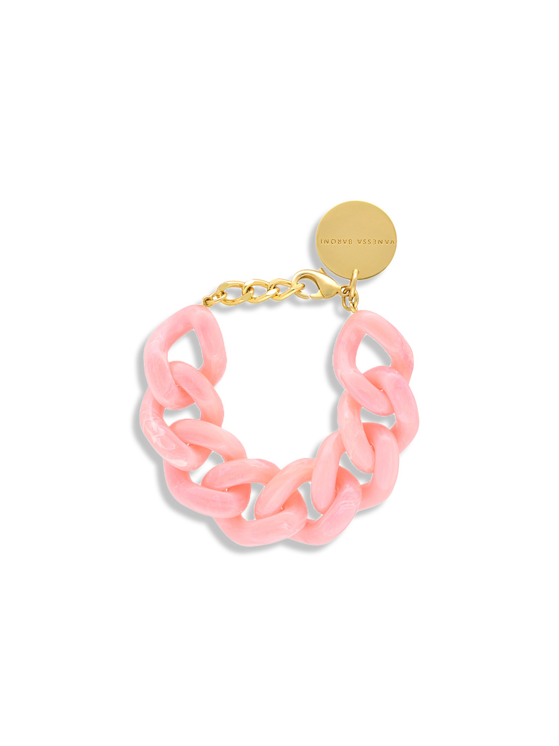 Vanessa Baroni Great Bracelet - Flat Armour Chain Bracelet pink One Size