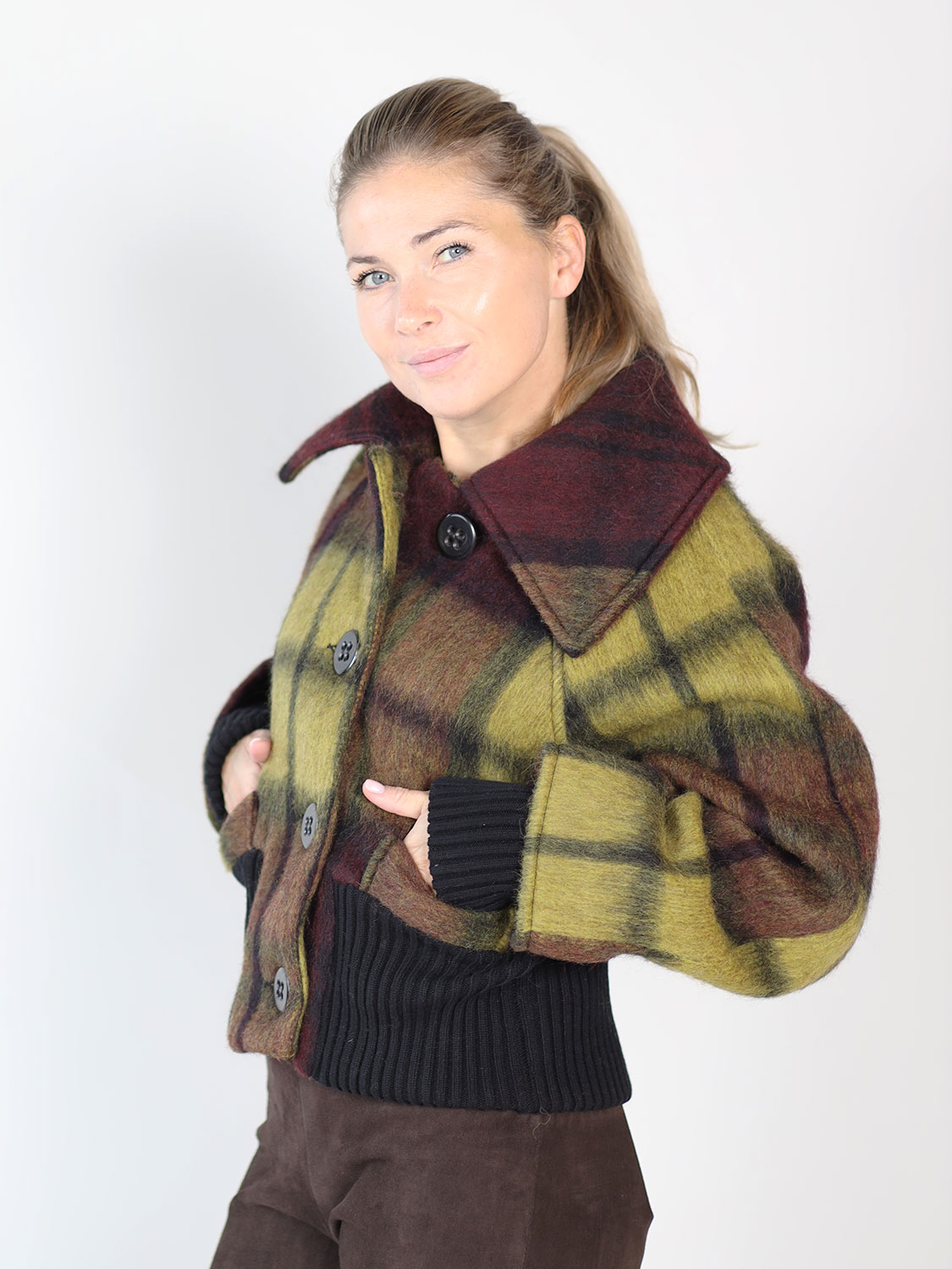 Roberto Collina Giubbotto – Jacke mit Muster  mehrfarbig S