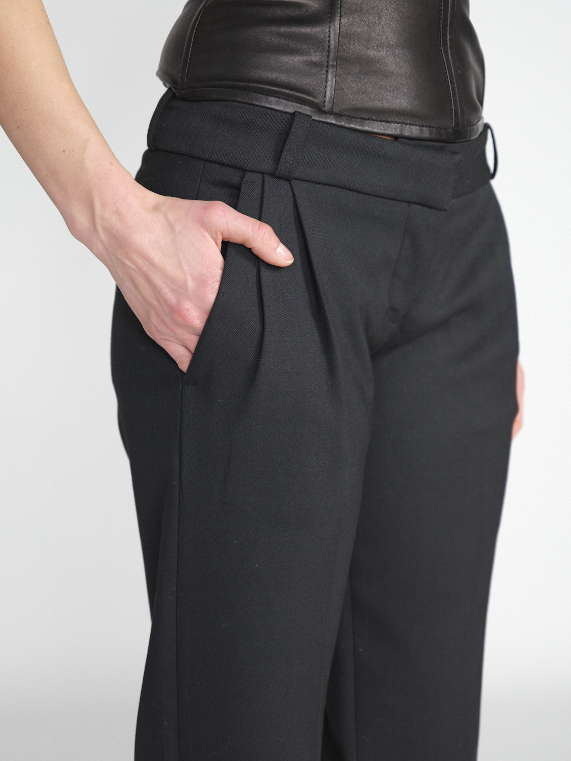 Coperni Pantaloni da abito a gamba dritta con pinces   nero XS