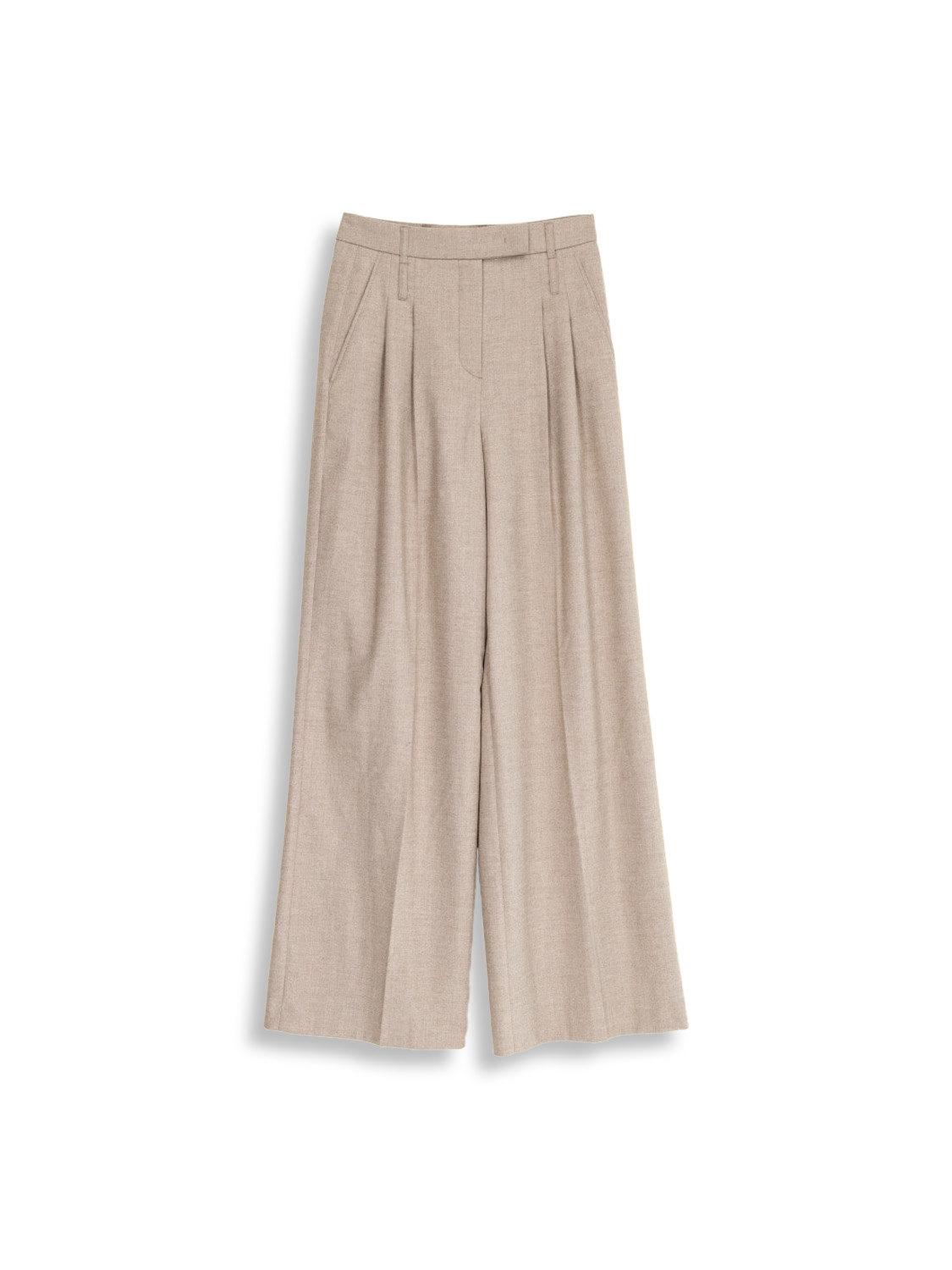 Seductive Giselle - Pantalones de lana plisados beige 42
