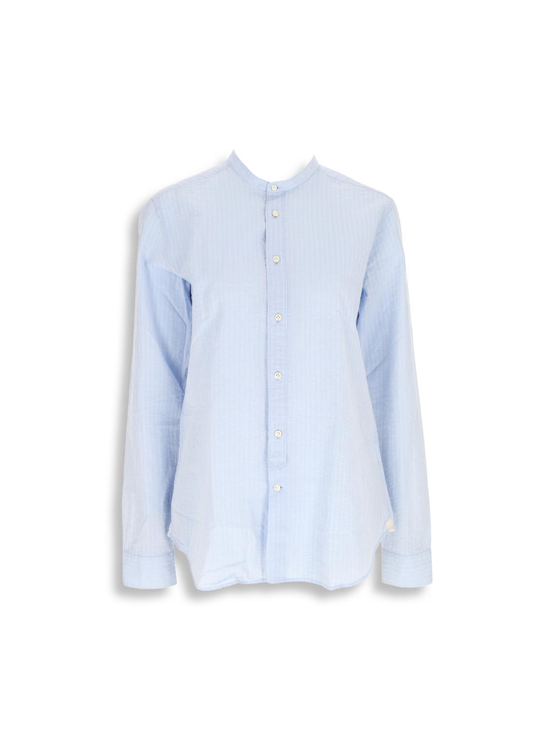 Long sleeve cotton linen blend shirt