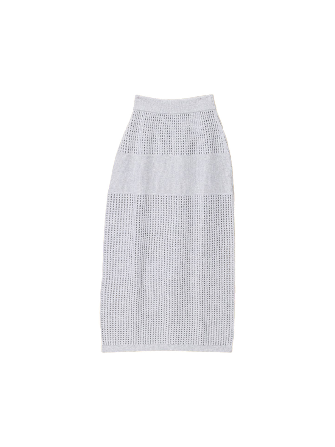 Lisa Yang Lai – maxi skirt with ajour knit  grey XS/S