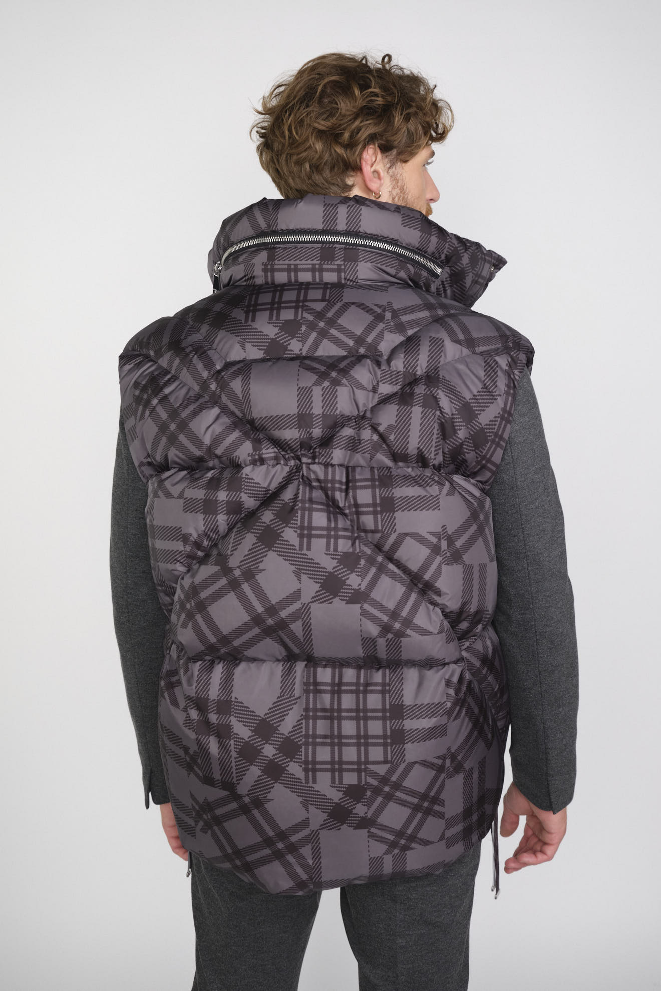Khrisjoy Chaleco de cuadros oversize